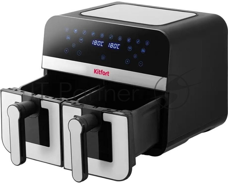 Аэрогриль Kitfort КТ-2273 2400Вт серебристый/черный