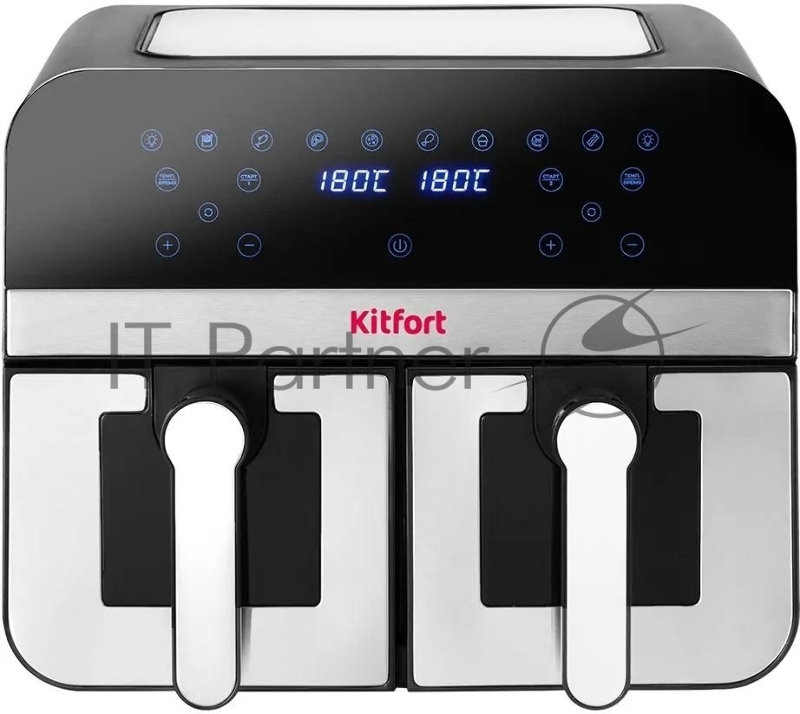 Аэрогриль Kitfort КТ-2273 2400Вт серебристый/черный