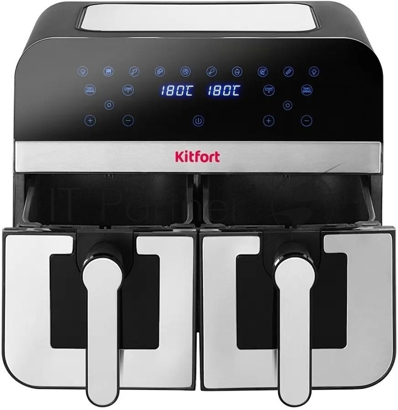 Аэрогриль Kitfort КТ-2273 2400Вт серебристый/черный