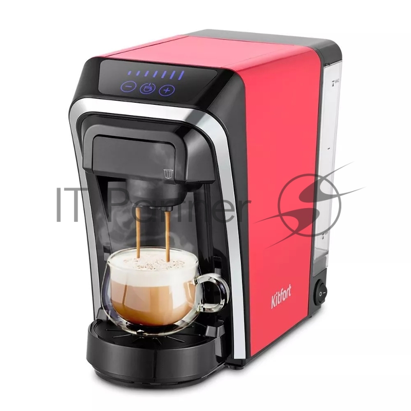 Кофемашина Kitfort КТ-7227 1400Вт красный/черный