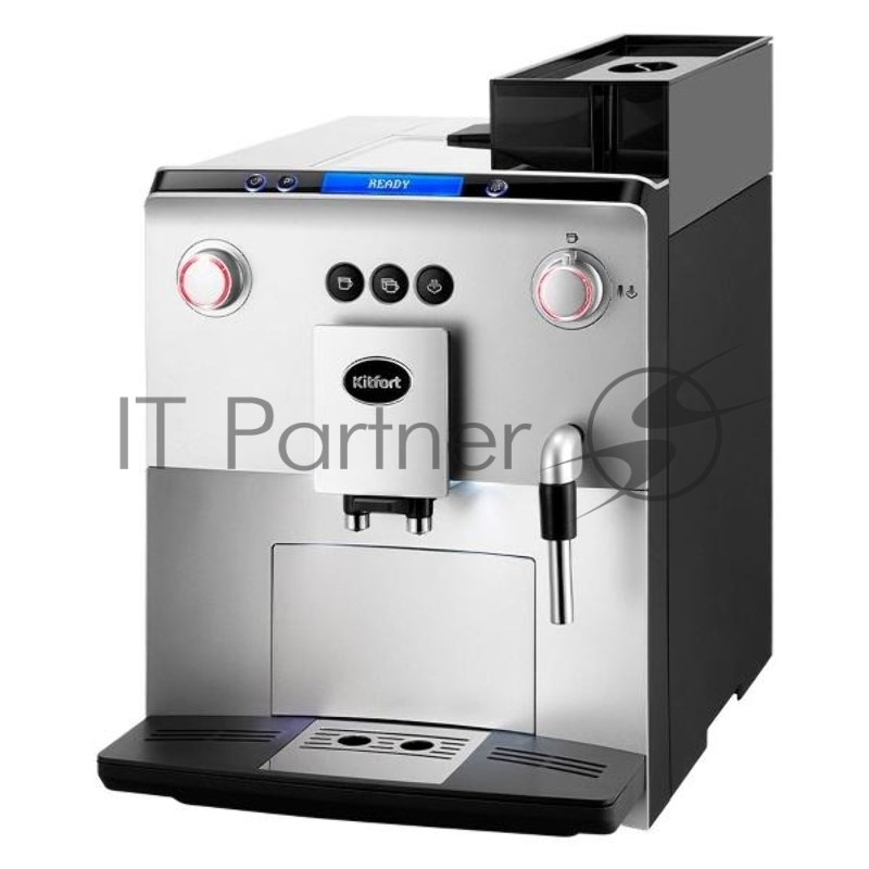Кофемашина Kitfort КТ-7318 1400Вт серебристый/черный