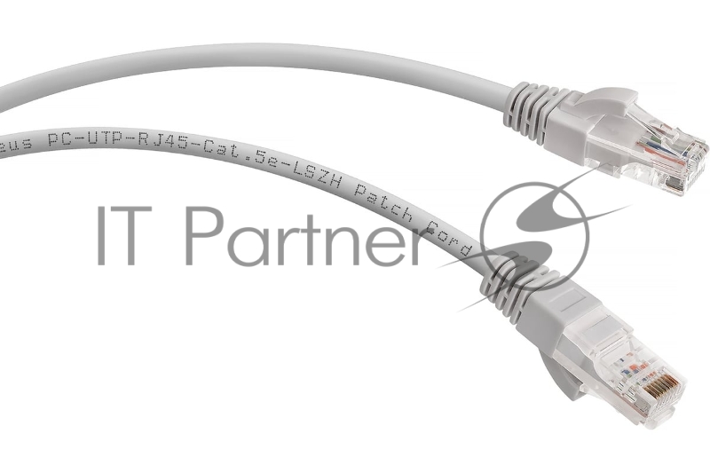 Шнур комм. Cabeus, кат. 5е, неэкр., U/UTP, RJ45/RJ45, LSZH, AWG24 15м, серый