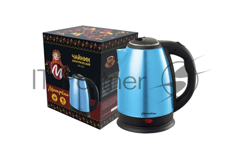 Чайник Матрена MA-002 электрический (1,8 л) стальной голубой