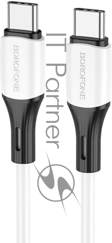 Кабель BOROFONE (6974443384819) BX79 силикон 1м USB 3.0A PD 60W для Type-C Type-C White 1 м