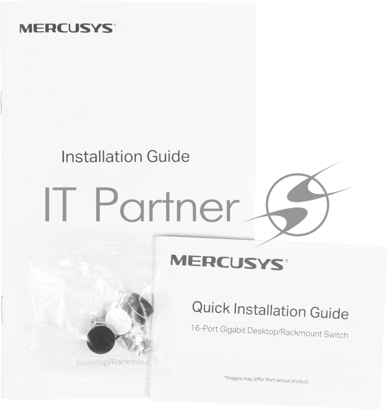 Коммутатор Mercusys MS116GS с 16 гигабитными портами для размещения на столе или в стойке