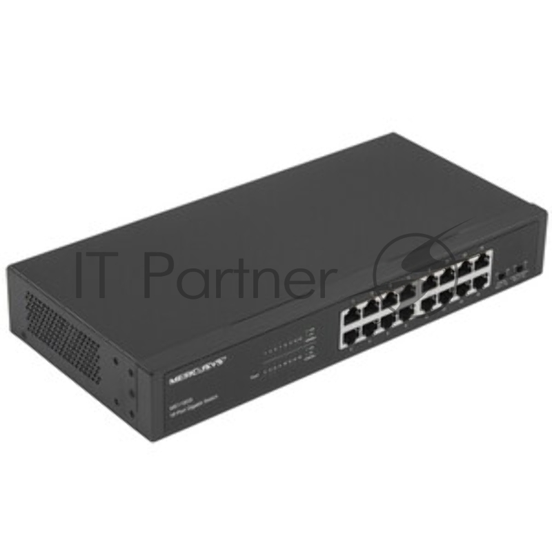 Коммутатор Mercusys MS116GS с 16 гигабитными портами для размещения на столе или в стойке