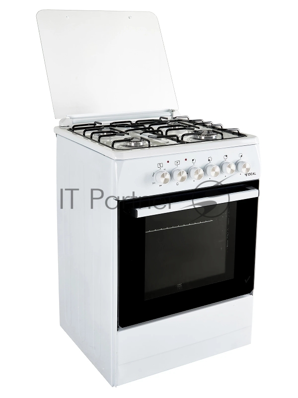 Плита комбинированная IDEAL L 110 белый, конфорок 4 газовых, духовка 65 л, 60 см x 85 см x 60 см