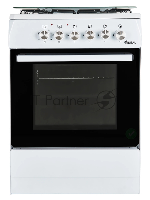 Плита комбинированная IDEAL L 110 белый, конфорок 4 газовых, духовка 65 л, 60 см x 85 см x 60 см
