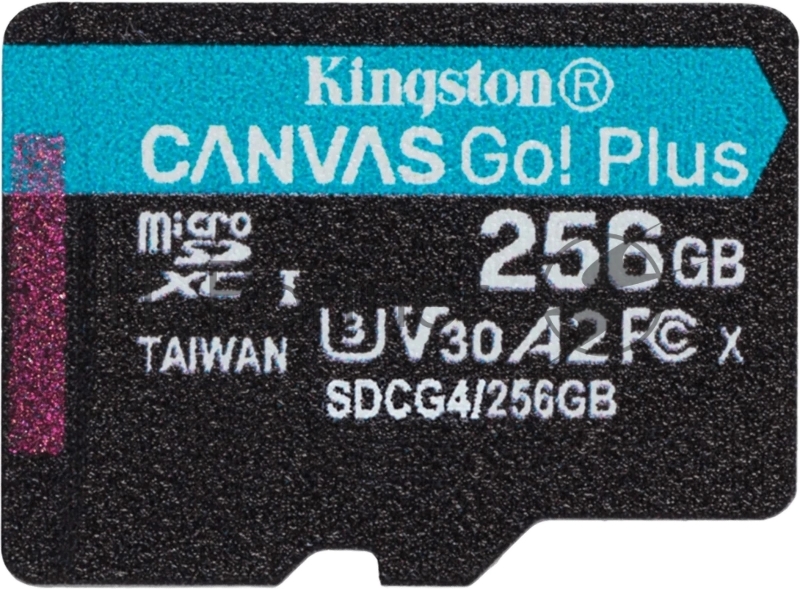 Флеш карта microSDXC 256GB Kingston SDCG4/256GBSP Canvas Go! Plus V10 A2 w/o adapter