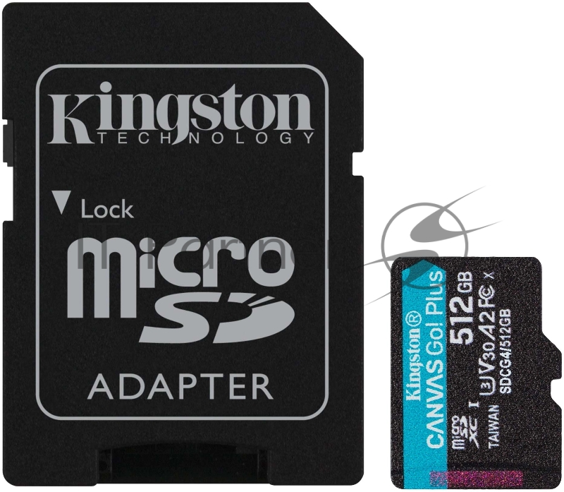 Флеш карта microSDXC 512GB Kingston SDCG4/512GB Canvas Go! Plus V10 A2 + adapter