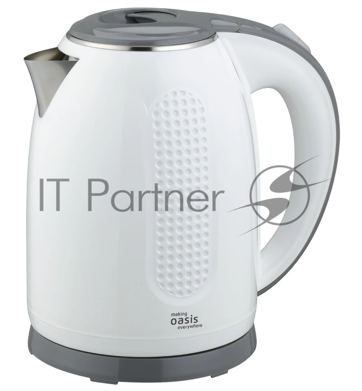 Чайник электрический OASIS K-6SPW белый+серый 1,7л. 2200Вт