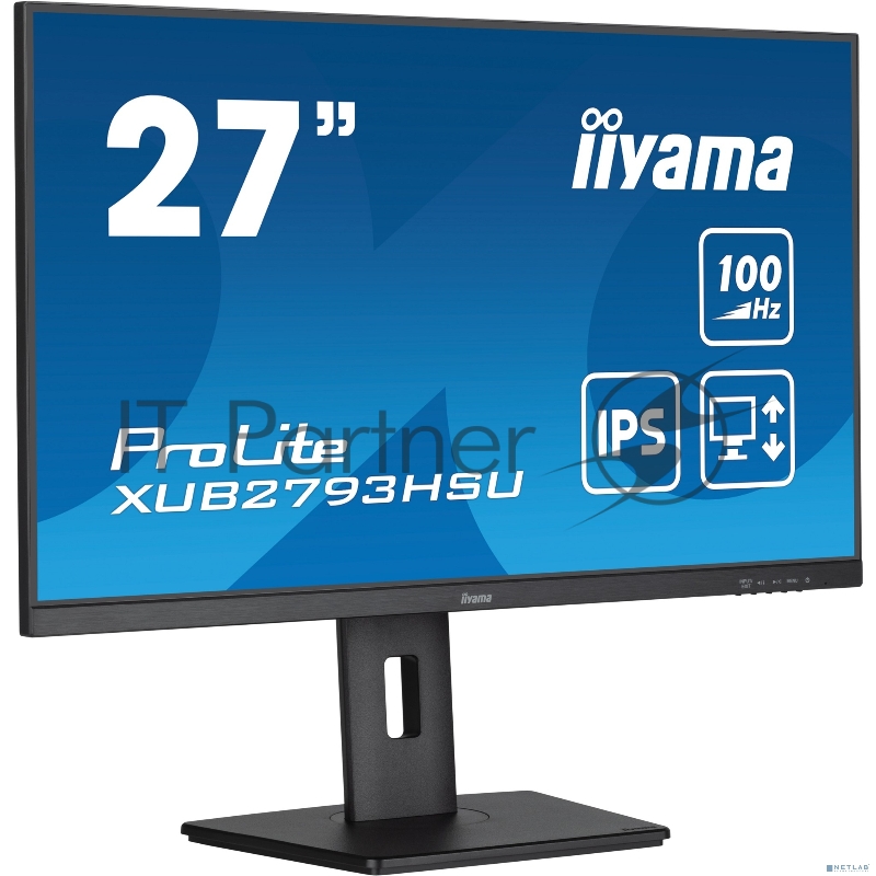 Монитор Iiyama 27 ProLite XUB2793HSU-B7 черный IPS LED 1ms 16:9 HDMI M/M матовая HAS Piv 1300:1 300cd 178гр/178гр 1920x1080 100Hz DP FHD USB 5.4кг