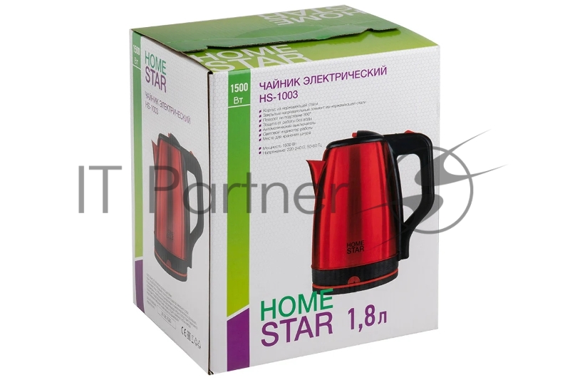Чайник электрический HOMESTAR HS-1003 красный (107001)