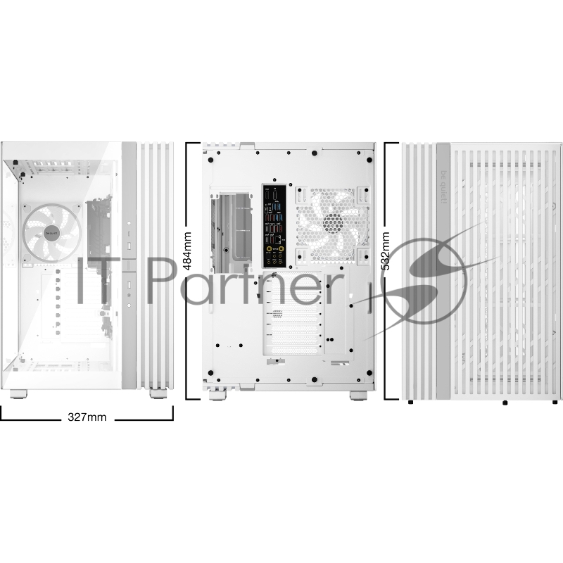 Корпус ПК без блока питания Case be quiet! LIGHT BASE 900 FX, Full-Tower, TG, 4x140mm ARGB, 2xUSB-A 3.2, 1xUSB 3.2 Type-C, XL-ATX, E-ATX, ATX, mATX, mITX White
