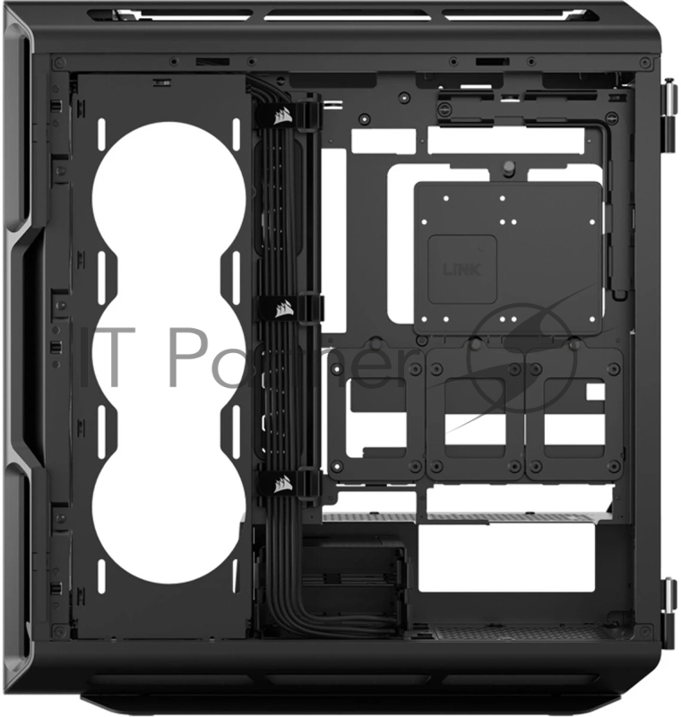 Корпус без блока питания Case Corsair 5000T, Midi-Tower, TG, no fan, 4xUSB-A 3.2, 1xUSB 3.2 Type-C, E-ATX, ATX, mATX, mITX Black