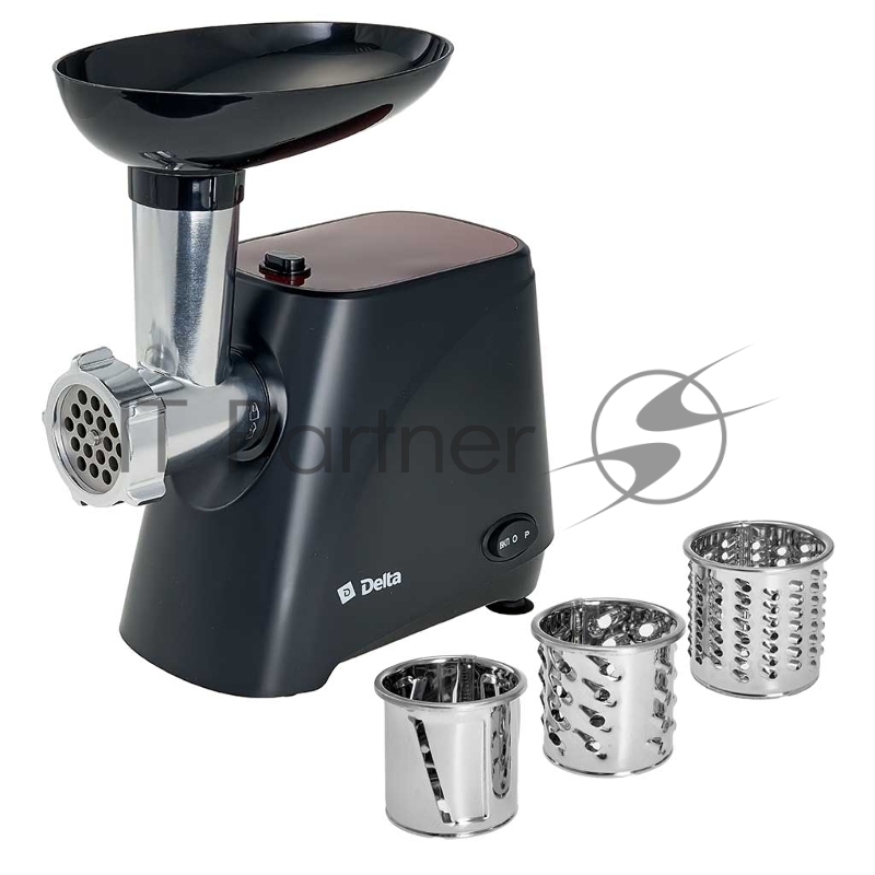 Мясорубка DELTA DL-6106M черный с красным