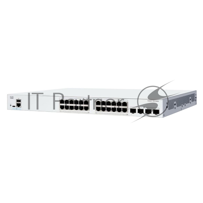 Коммутатор CISCO Catalyst 1300 24x 10/100/1000 Ethernet ports RJ-45, 4x 10G SFP+ uplinks, Fanless, C1300-24T-4X