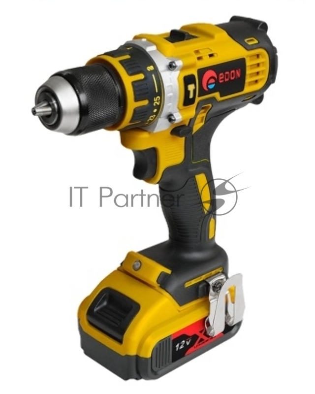 Дрель-шуруповерт аккумуляторная EDON AD-12M желтый/черный 27683