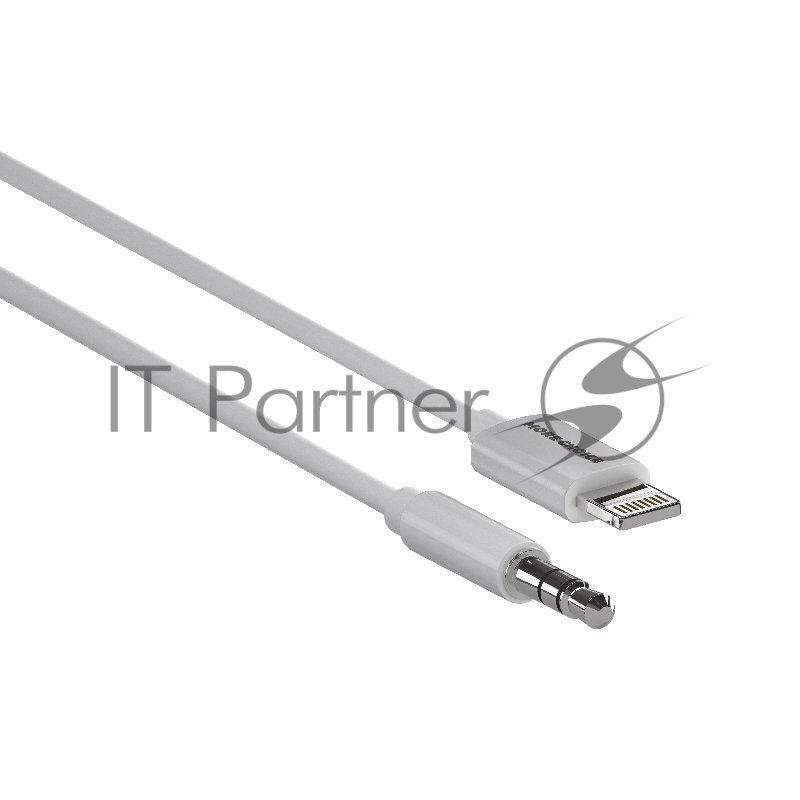 Кабель аудио MORE CHOICE (4610196409820) UK28i AUX 3.5mm Lightning 8-pin 1м White