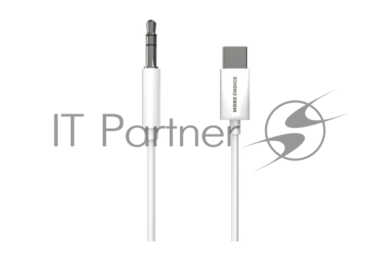Кабель аудио MORE CHOICE (4610196409851) UK28a AUX 3.5mm Type-C 1м White