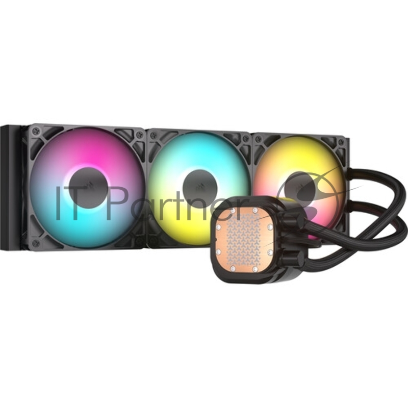 Система жидкостного охлаждения Corsair NAUTILUS 360 ARGB (360mm, Black, ARGB/ Fans: 3x120mm, 72.8CFM, 36dBA, 1700RPM/ S: 1851, 1700, AM5, AM4)