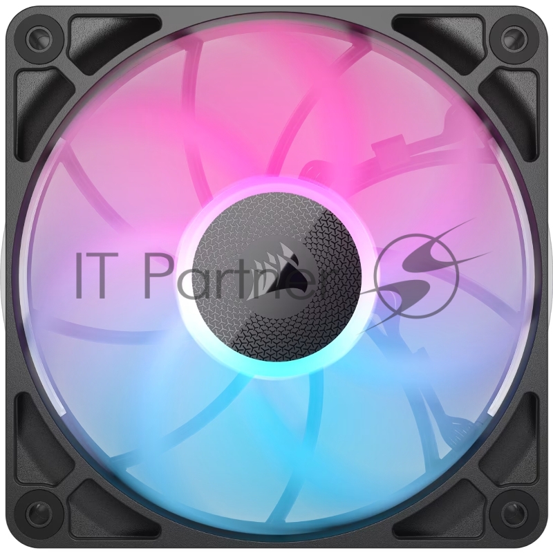 Кулер для корпуса Corsair iCUE LINK RX120 MAX RGB (120x120x30mm, 4-pin PWM, RGB, 71.3CFM, 29.5dBA, 2000RPM, Black, 3pcs)