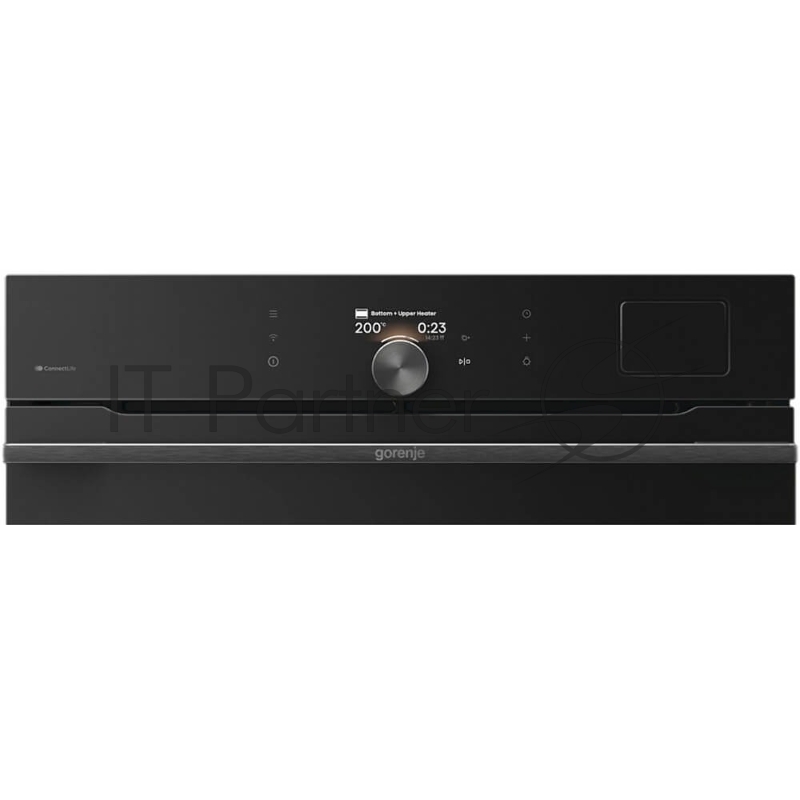 Встраиваемая электрическая духовка Gorenje BFS6148B, объем 77 л, макс. температура 230 градусов, сенсорное/поворотное управление, Wi-Fi, пар (FullSteam), сувид, AirFry, автоматические программы, телескопические направляющие на одном уровне, термощуп,