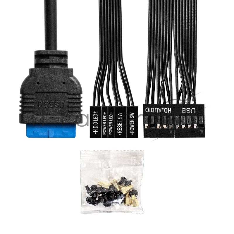 Корпус Desktop ExeGate MI-302U-400 (mATX/mini-ITX, TPS400 8см, 1*USB+1*USB3.0, HD аудио, черный)