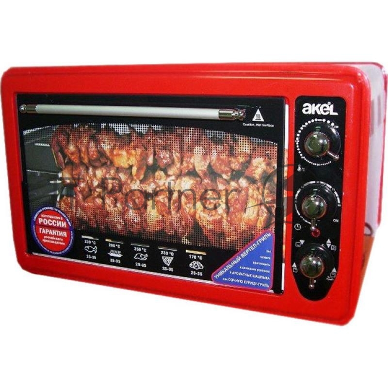 Жарочный шкаф AKEL AF-740 красный 36 л, терморег., таймер, гриль, ТЭН повышенной мощности
