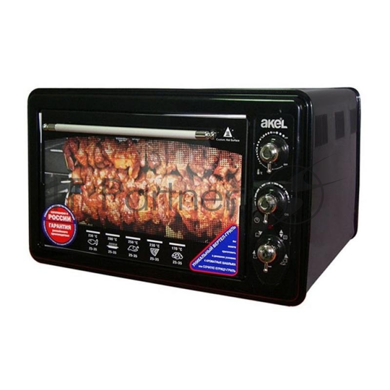 Жарочный шкаф AKEL AF-740 черный 36 л, терморег., таймер, гриль, ТЭН повышенной мощности