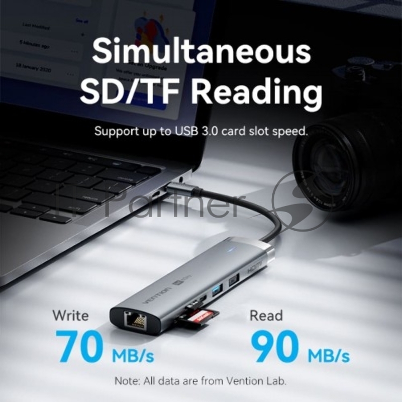 Мультифункциональный хаб Vention USB-C 9 в 1, шт.