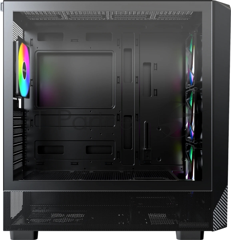 Корпус Montech X5 черный без БП ATX 4x120mm 1xUSB2.0 1xUSB3.0 audio bott PSU