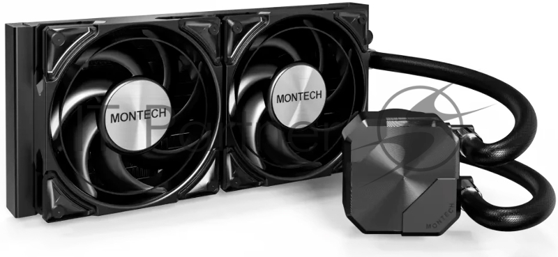 Система водяного охлаждения Montech HyperFlow Silent 240 Soc-AM5/AM4/1200/1700/1851 черный 4-pin 24.8dB Al 310W Ret (HS240BK)