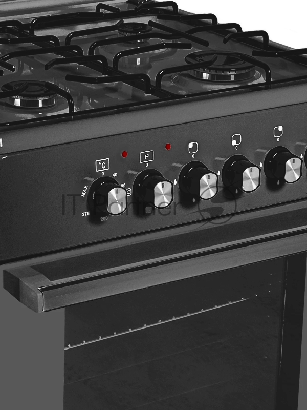 Плита комбинированная IDEAL L 110 черный, конфорок 4 газовых, духовка 65 л, 60 см x 85 см x 60 см