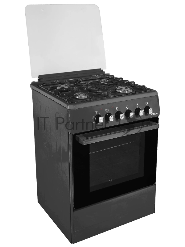 Плита комбинированная IDEAL L 110 черный, конфорок 4 газовых, духовка 65 л, 60 см x 85 см x 60 см