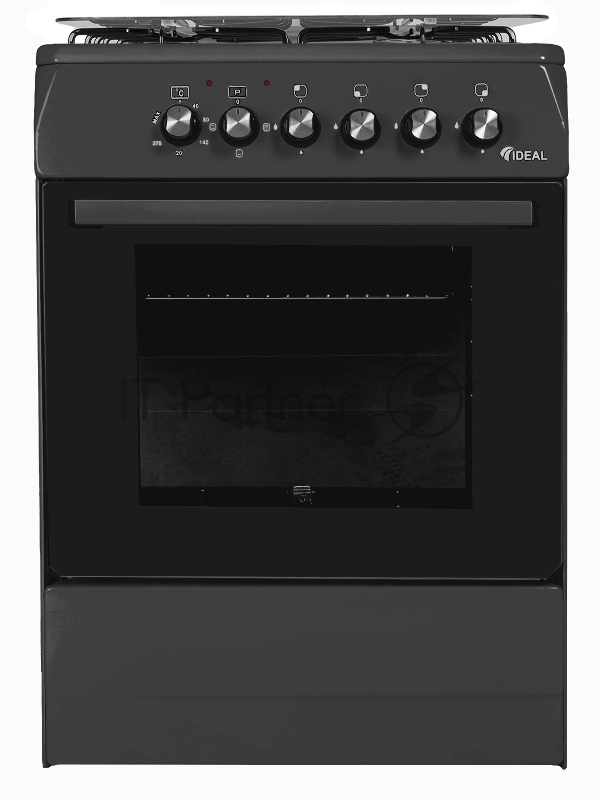 Плита комбинированная IDEAL L 110 черный, конфорок 4 газовых, духовка 65 л, 60 см x 85 см x 60 см