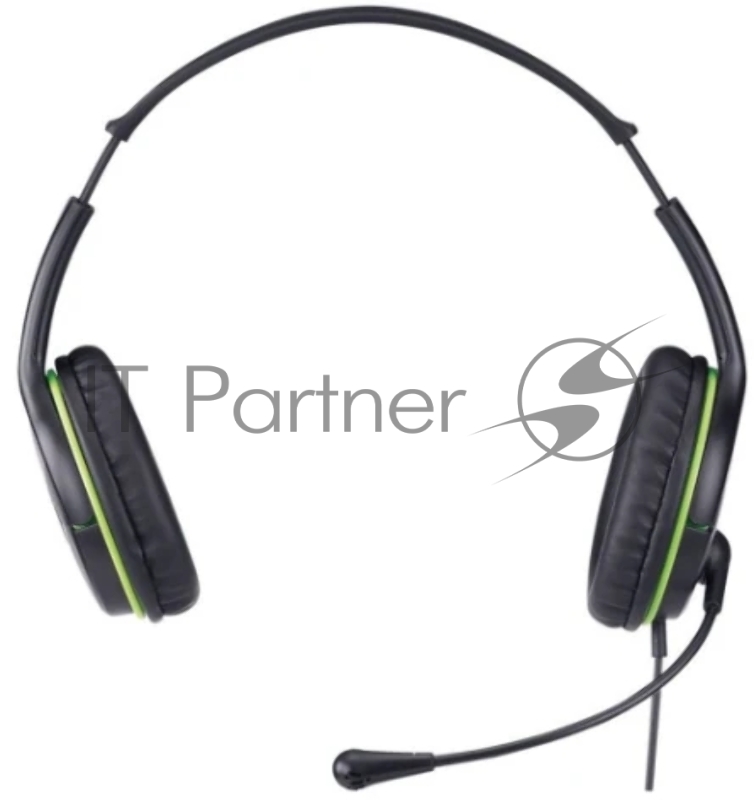 Гарнитура проводная для ПК Genius HS-400A /регулируемое оголовье/регулировка громкости/гибкий микрофон/подключение 2х3.5мм + переходник на 1х3.5мм/кабель 1.8м/черный (31710031400)