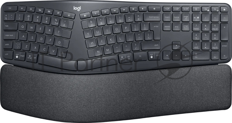 Клавиатура Logitech K860 черный USB беспроводная BT Multimedia Ergo (подставка для запястий) (920-010359)