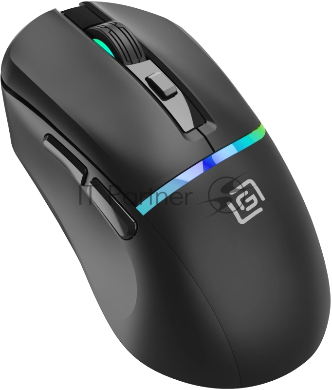 Мышь Оклик 775GW черный оптическая 5000dpi беспров. BT/Radio USB/USB-C 6but