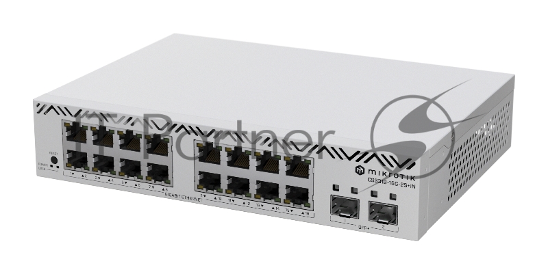 Коммутатор на 16 гигабитных портов и 2 SFP+ Mikrotik CSS318-16G-2S+IN