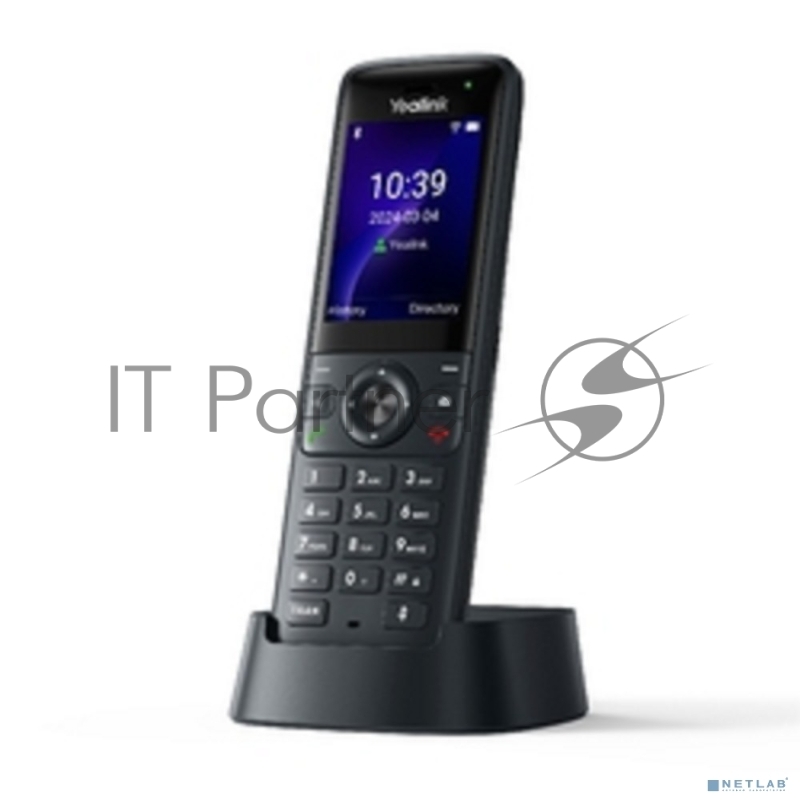Беспроводной Wi-Fi SIP-телефон Yealink AX83H, экран 2.4, Wi-Fi 6, виброоповещение, Bluetooth, 3.5mm, Type-C, SNC, звук HD (AX83H)