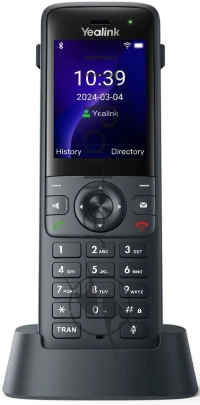 Беспроводной Wi-Fi SIP-телефон Yealink AX83H, экран 2.4, Wi-Fi 6, виброоповещение, Bluetooth, 3.5mm, Type-C, SNC, звук HD (AX83H)