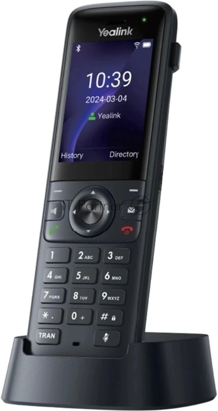 Беспроводной Wi-Fi SIP-телефон Yealink AX83H, экран 2.4, Wi-Fi 6, виброоповещение, Bluetooth, 3.5mm, Type-C, SNC, звук HD (AX83H)