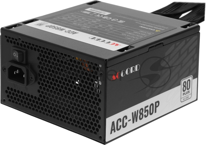 Блок питания Accord ATX 850W ACC-W850P 80+ white (20+4pin) 120mm fan 6xSATA RTL