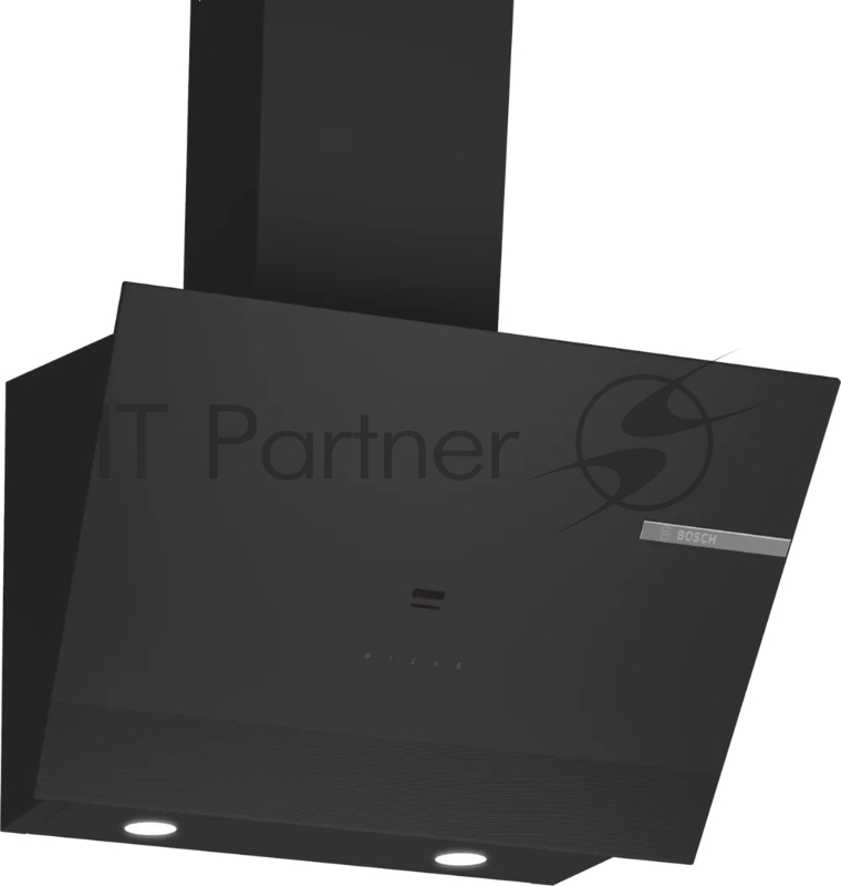 Наклонная вытяжка Bosch DWK67PJ60T для настенного монтажа, максимальная производительность 700м3/ч, 60см, цвет: черный ,touch control