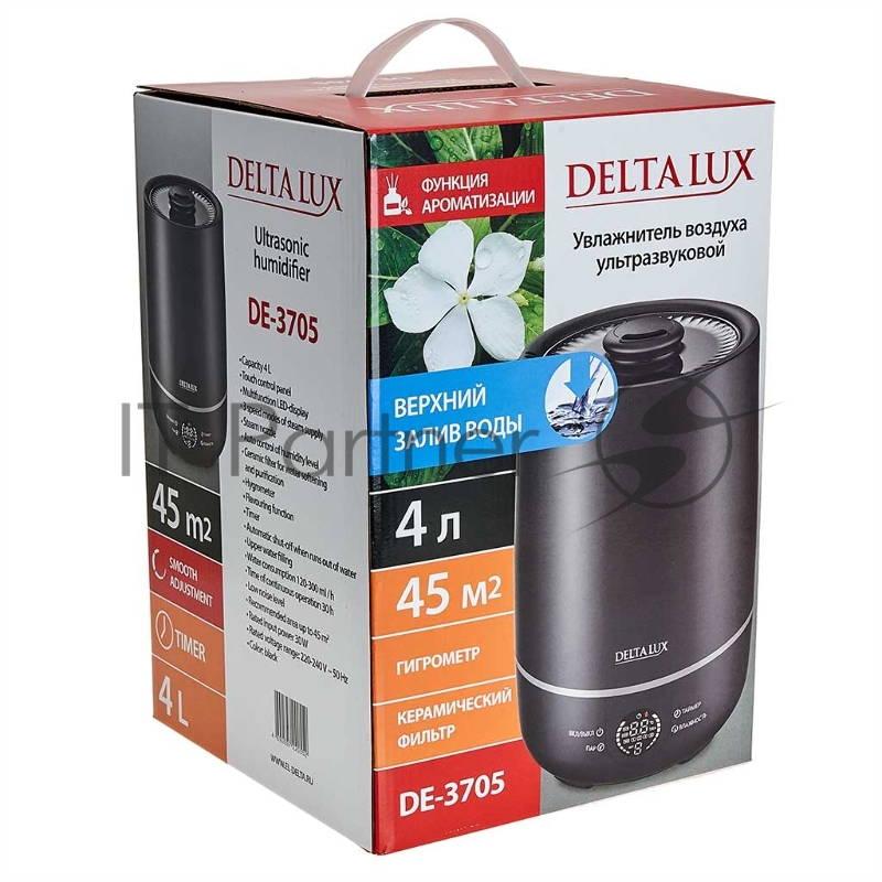 Увлажнитель воздуха ультразвуковой DELTA LUX DE-3705 черный