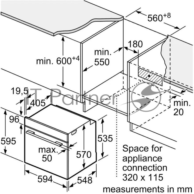 Духовой шкаф Электрический Bosch HUA736EV0T белый