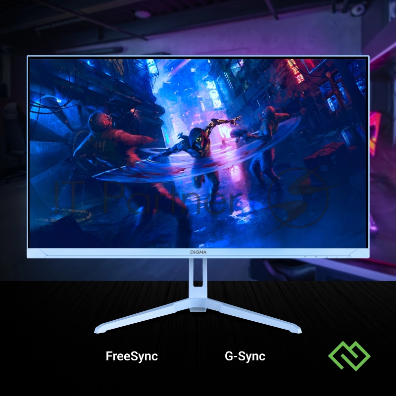 Монитор 23.8 Digma Overdrive 24P410F IPS 1920x1080, 200 Гц, 2 мс, 16:9, 300 кд/м2, 1xHDMI, 1хDP, 1xUSB, 1x3.5 мм, голубой