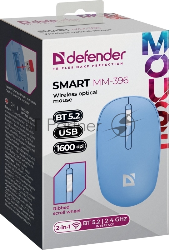 Мышь DEFENDER (52397) Smart MM-396 синий