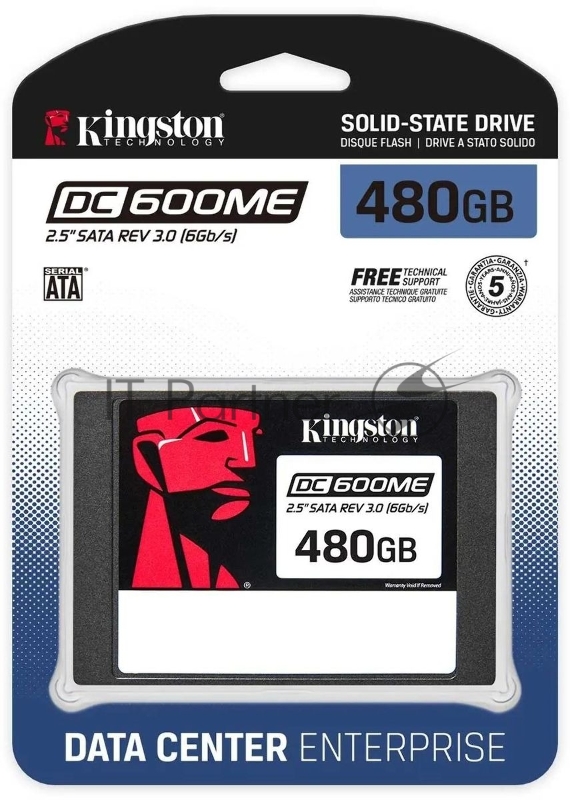 Накопитель SSD Kingston SATA-III 480GB SEDC600ME/480G DC600M 2.5 1 DWPD